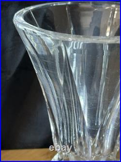 Paire vases Saint Louis France modèle Florida cristal signé h20cm