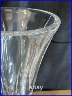 Paire vases Saint Louis France modèle Florida cristal signé h20cm