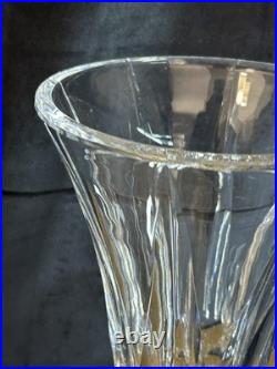 Paire vases Saint Louis France modèle Florida cristal signé h20cm