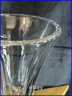 Paire vases Saint Louis France modèle Florida cristal signé h20cm