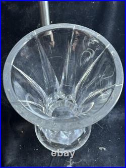 Paire vases Saint Louis France modèle Florida cristal signé h20cm