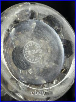 Paire vases Saint Louis France modèle Florida cristal signé h20cm