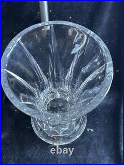 Paire vases Saint Louis France modèle Florida cristal signé h20cm