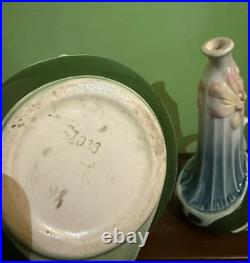 Paires De Vase Céramique Art Nouveau Décor De Fleurs