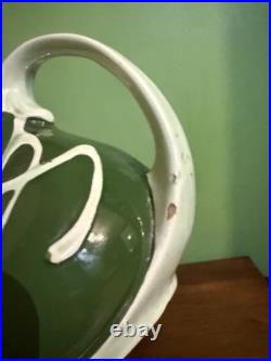 Paires De Vase Céramique Art Nouveau Décor De Fleurs