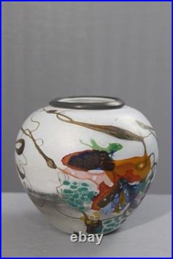 Pascal Guyot à Biot Vase pate de verre décor abstrait France 2003