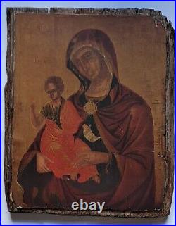 Peinture sur bois icone vierge Marie / orthodoxe