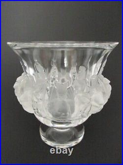 Petit Vase Lalique France Dampierre En Cristal/vase Aux Moineaux