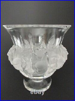 Petit Vase Lalique France Dampierre En Cristal/vase Aux Moineaux