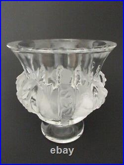 Petit Vase Lalique France Dampierre En Cristal/vase Aux Moineaux