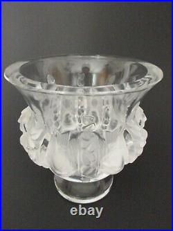 Petit Vase Lalique France Dampierre En Cristal/vase Aux Moineaux