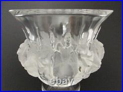 Petit Vase Lalique France Dampierre En Cristal/vase Aux Moineaux