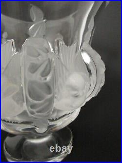 Petit Vase Lalique France Dampierre En Cristal/vase Aux Moineaux