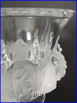 Petit Vase Lalique France Dampierre En Cristal/vase Aux Moineaux