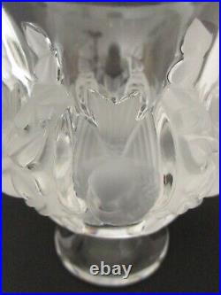 Petit Vase Lalique France Dampierre En Cristal/vase Aux Moineaux