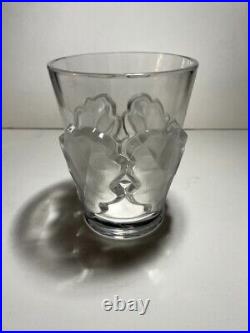Petit Vase Lalique en cristal Chêne (XXe siècle)