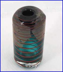Petit vase Claude Morin 1981, verre soufflé, excellent état, Dieulefit