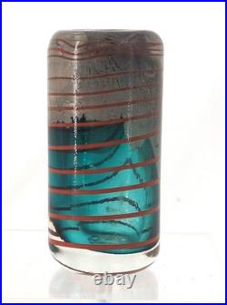 Petit vase Claude Morin 1981, verre soufflé, excellent état, Dieulefit