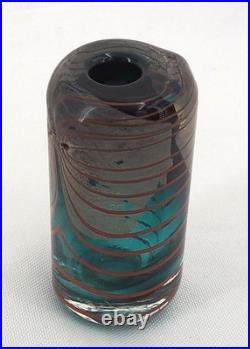 Petit vase Claude Morin 1981, verre soufflé, excellent état, Dieulefit