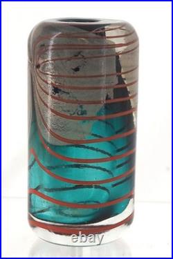 Petit vase Claude Morin 1981, verre soufflé, excellent état, Dieulefit