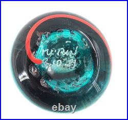 Petit vase Claude Morin 1981, verre soufflé, excellent état, Dieulefit