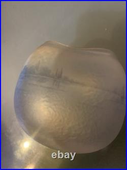 Petit vase Daum Nancy Croix De Lorraine Paysage Marin