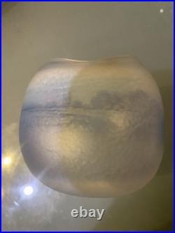 Petit vase Daum Nancy Croix De Lorraine Paysage Marin