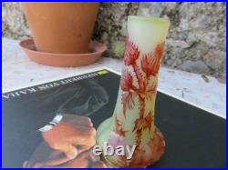 Petit vase Daum aux chardons