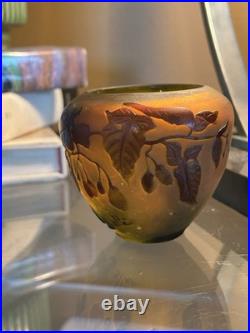 Petit vase Gallé Nancy authentique Verre multicouche Art Nouveau 1900 Petit vase Gallé Nancy authentique Verre multicouche Art Nouveau 1900