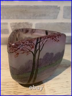 Petit vase Legras décor paysage en automne