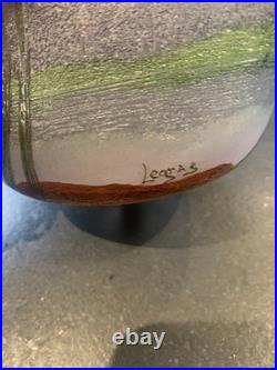 Petit vase Legras décor paysage en automne