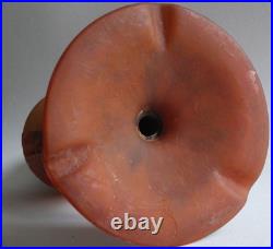 Pied de lampe art deco Charder / Le Verre Français. Fleurs stylisées