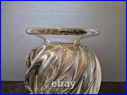 Pierre d'Avesn Rare modèle de vase torse en cristal transparent H. 15 cm