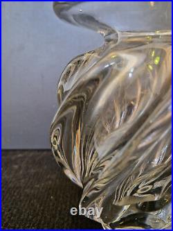 Pierre d'Avesn Rare modèle de vase torse en cristal transparent H. 15 cm