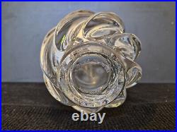 Pierre d'Avesn Rare modèle de vase torse en cristal transparent H. 15 cm