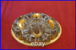 Pique fleurs ancien verre émaillé vintage verrerie de Monaco
