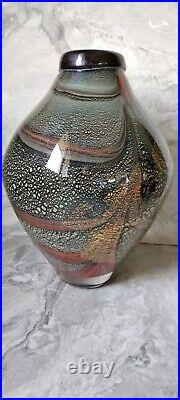 R. Branly magnifique verrerie d'art, jolie vase en forme ovoïde, voir description
