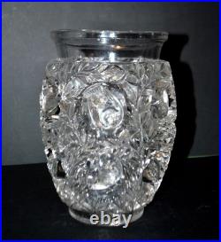 R. LALIQUE Vase Art déco BAGATELLE Oiseau Moineau non signé 1939