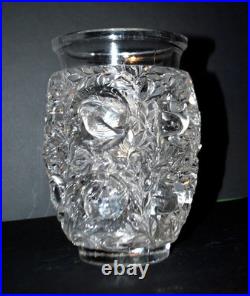R. LALIQUE Vase Art déco BAGATELLE Oiseau Moineau non signé 1939