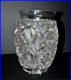 R. LALIQUE Vase Art déco BAGATELLE Oiseau Moineau non signé 1939