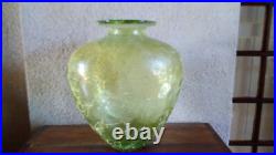 RARE GRAND Vase COEUR à nervures VERRE EPAIS 4kg! Origine inconnue