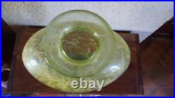 RARE GRAND Vase COEUR à nervures VERRE EPAIS 4kg! Origine inconnue