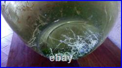 RARE GRAND Vase COEUR à nervures VERRE EPAIS 4kg! Origine inconnue