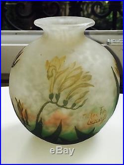 Rare Vase Muller Nancy Pate De Verre Art Deco (galle Daum)