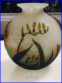 Rare Vase Muller Nancy Pate De Verre Art Deco (galle Daum)