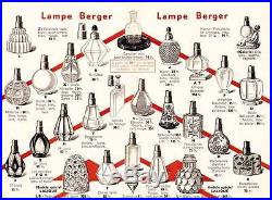 Rene Lalique Rare Lampe Berger En Verre Modele Boutons D'or Art Deco
