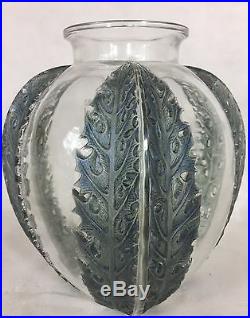 Rene Lalique Rare Vase En Verre Modele Chardons Art Nouveau Art Deco