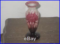 Rare Et Sublime Vase En Pate De Verre Le Verre Francais Par Charder