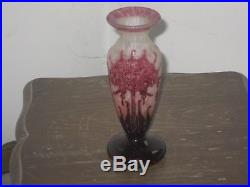 Rare Et Sublime Vase En Pate De Verre Le Verre Francais Par Charder