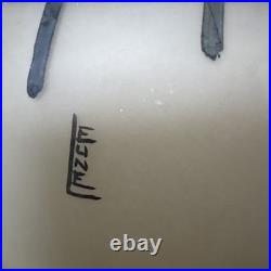 Rare Gros Vase Émaillé Art Deco De La Verrerie De Leune